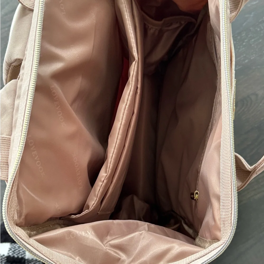 (NEW)Love Blush & Cream Two-Tone Laptop Backpack